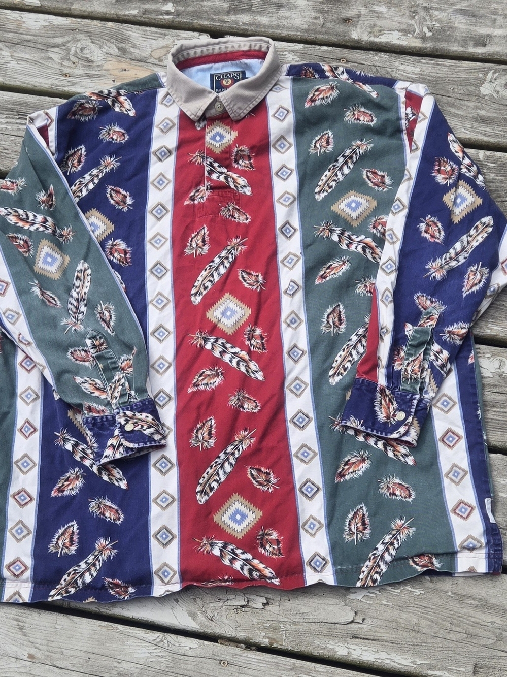Vintage Chaps Ralph Lauren Aztec Navajo Longsleeves. Large